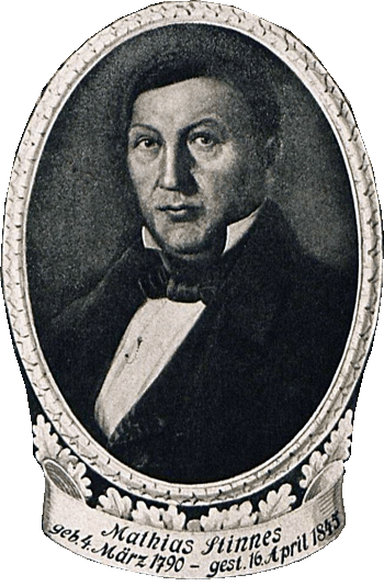 Mathias Stinnes war der Sohn des Ruhrschiffers Hermann Stinnes.